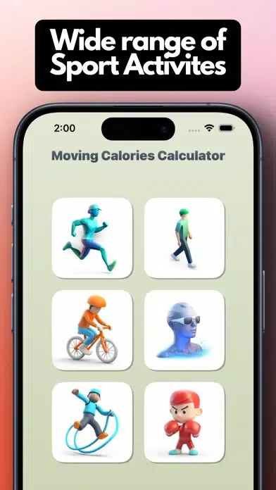 Workout Calories Calculator स्क्रीनशॉट