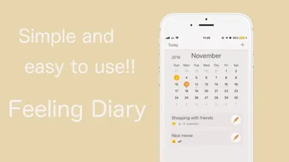 Capturas de tela do Simple Feeling Diary