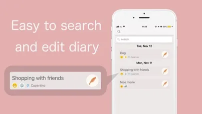 Capturas de tela do Simple Feeling Diary