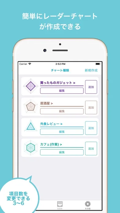 簡単作成の「レーダーチャートメイカー」 স্ক্রিনশট