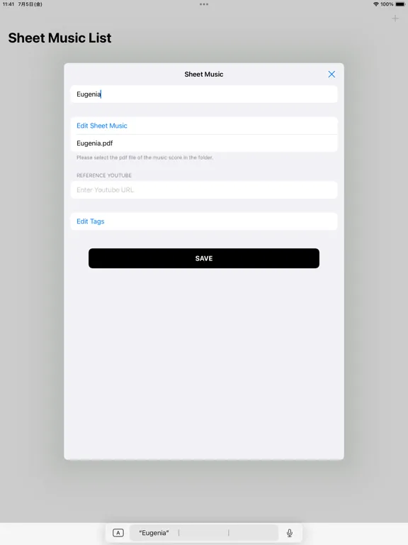 Capturas de pantalla de Sheet Music Manager iPad 