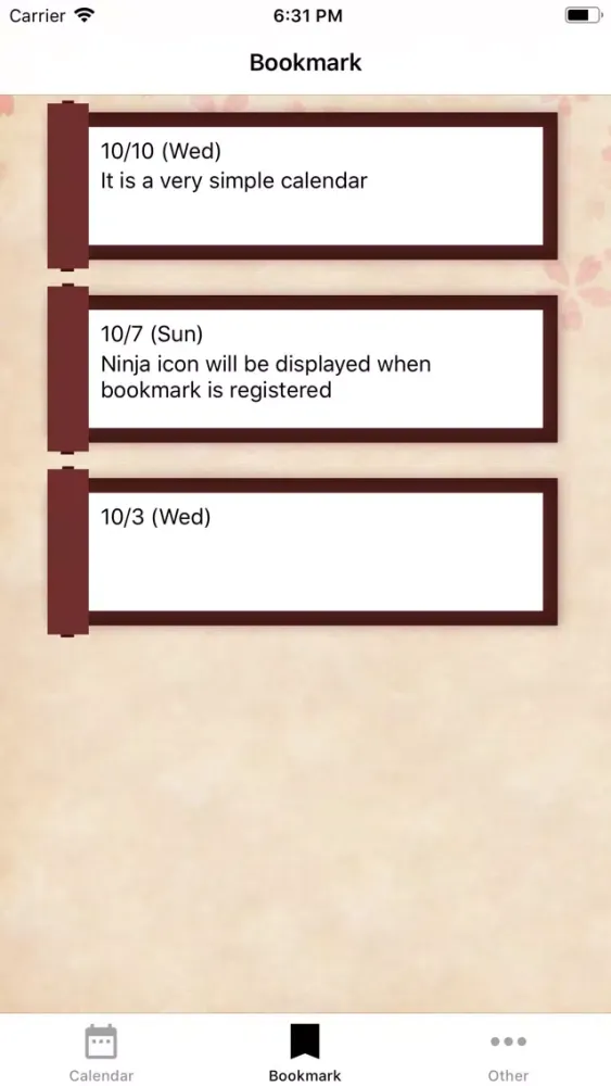 Captures d'écran de Simple "Ninja Calendar"