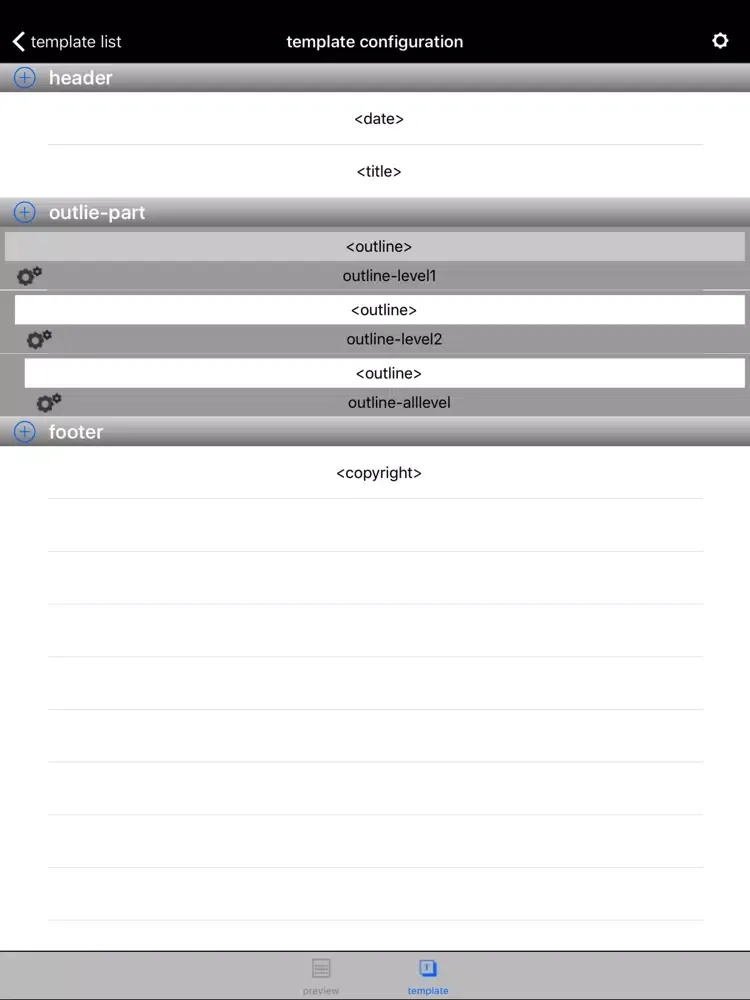 Outline Form iPad  Screenshots