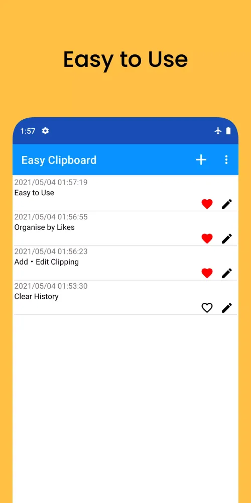 Captures d'écran de Easy Clipboard