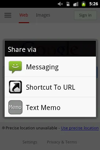 Shortcut To URL Screenshots