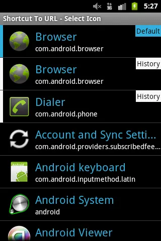 Shortcut To URL Screenshots