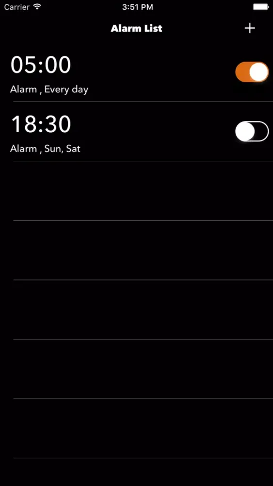 Capturas de tela do 「Asat」-スマホを見なくても時間がわかる目覚ましアプリ-