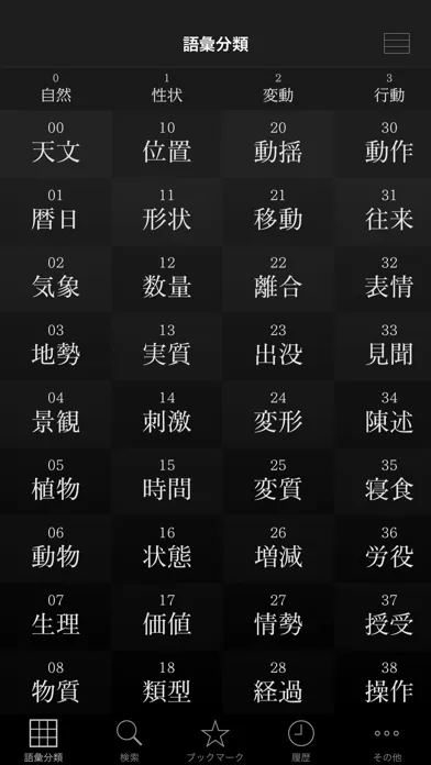 Zrzuty ekranu 角川類語新辞典