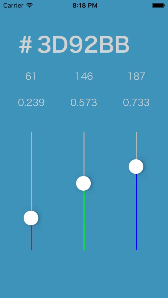 Tangkapan layar Color Picker ~ convert with slider and RGB