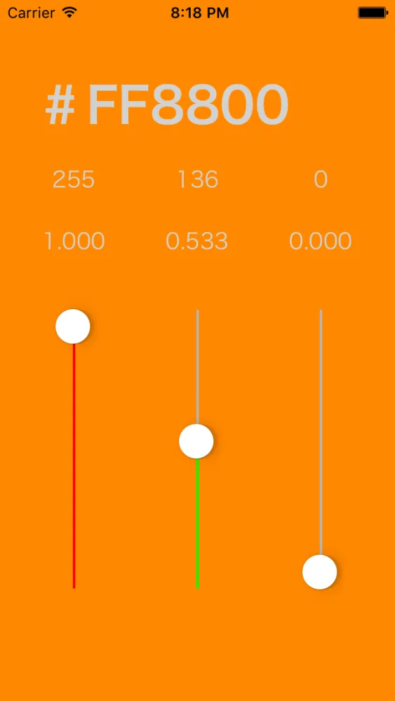Tangkapan layar Color Picker ~ convert with slider and RGB