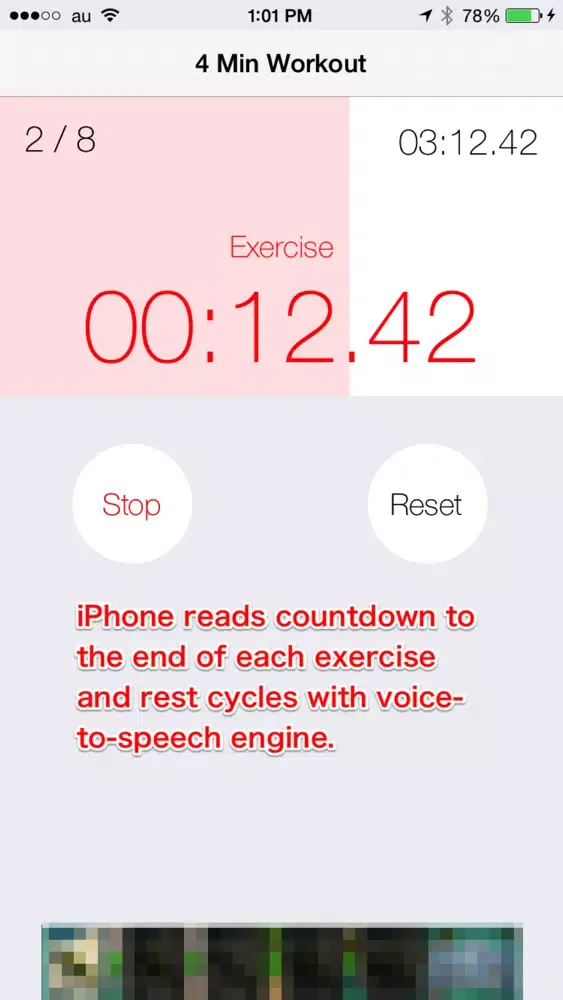 Zrzuty ekranu 4-Minutes Workout Timer