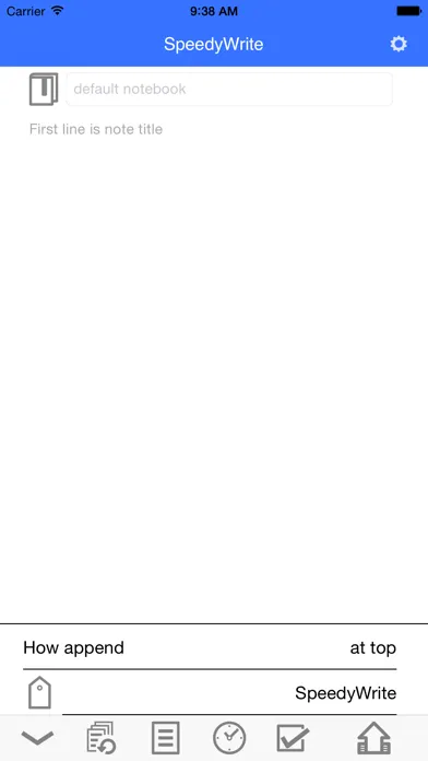SpeedyWrite - Can quickly writing and append a note for Evernote. سکرین شاٹس