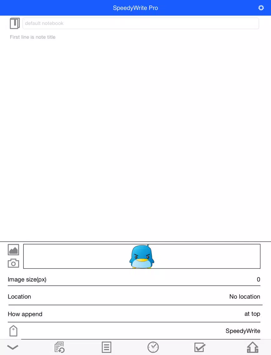Tangkapan skrin SpeedyWrite Pro - Can quickly writing and append a note to Evernote. iPad 