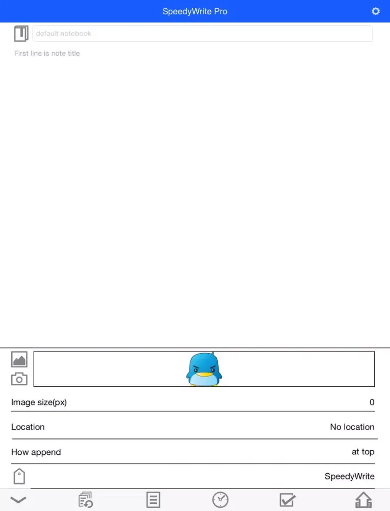 Tangkapan layar SpeedyWrite Pro - Can quickly writing and append a note to Evernote. iPad 