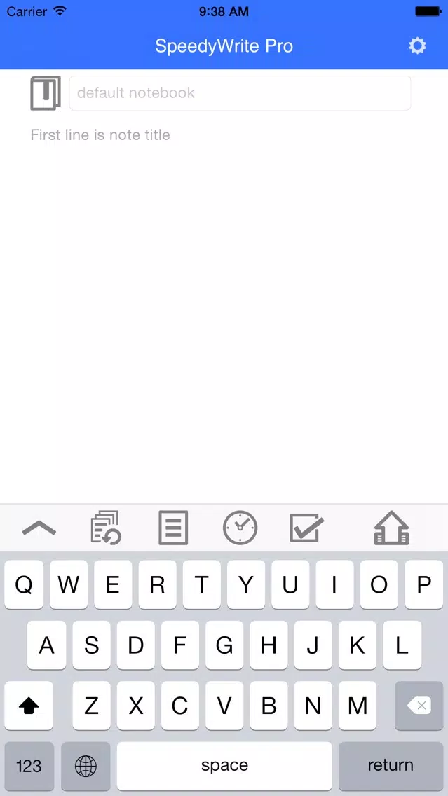 Tangkapan skrin SpeedyWrite Pro - Can quickly writing and append a note to Evernote.