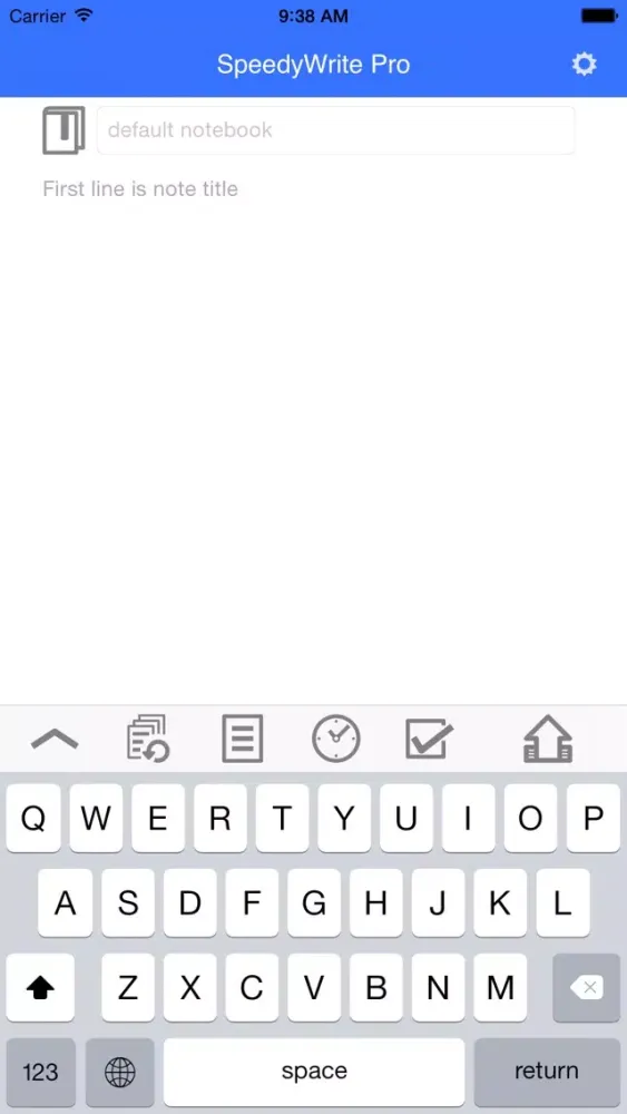 Tangkapan layar SpeedyWrite Pro - Can quickly writing and append a note to Evernote.