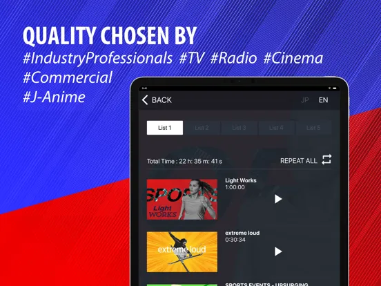 Capturas de tela do Made-In-Japan Background Music iPad 