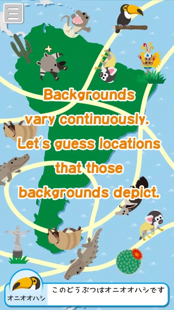 Touch & Move! South American animals - edu App Screenshots