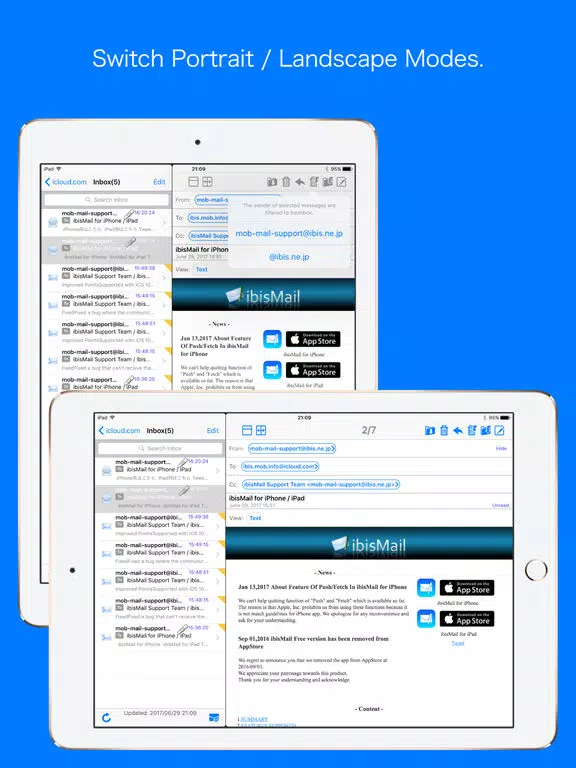 Capturas de tela do ibisMail for iPad - Filtering Mail iPad 