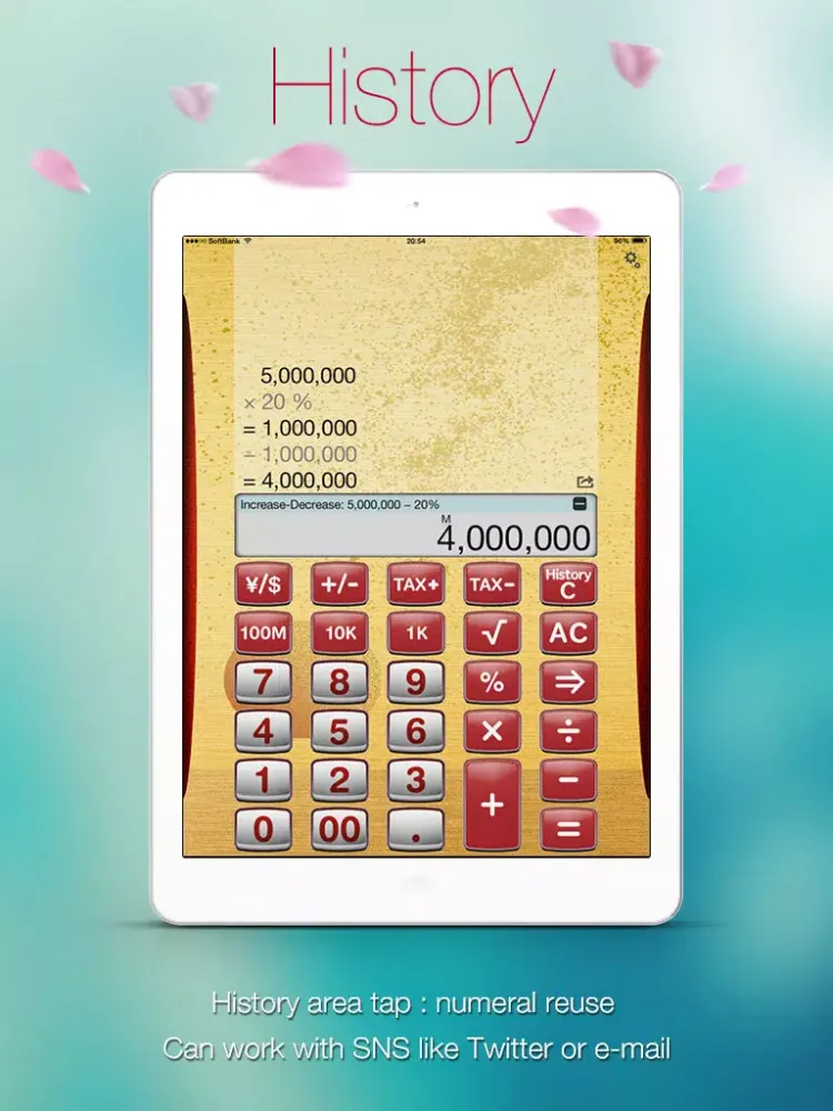 Скриншоты Calculator reCalcPro - Reuse of the numbers, App for iPhone, iPad iPad 