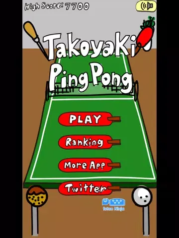 ภาพหน้าจอของ Takoyaki Ping Pong iPad 