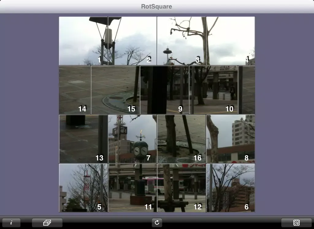 Tangkapan skrin RotSquare iPad 