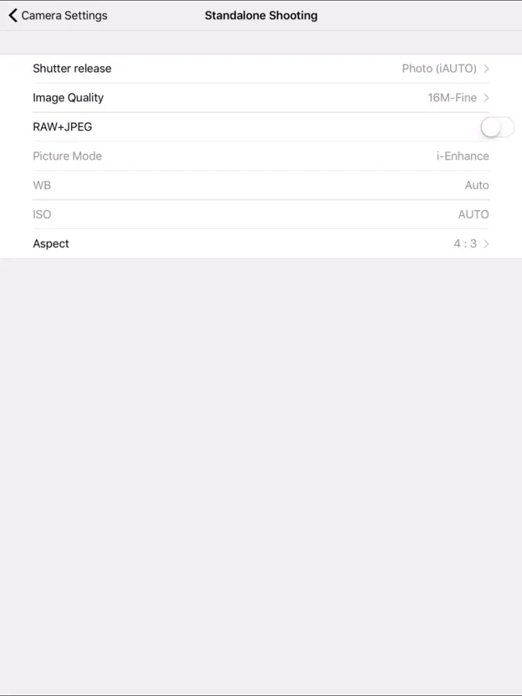 OA.Central for Olympus Air iPad  Screenshots