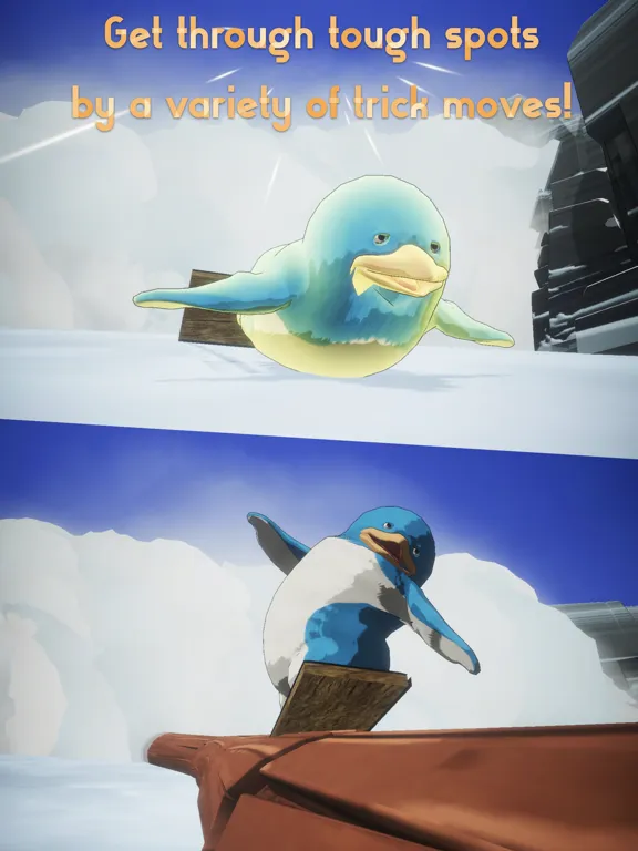 تصاویر Penguin X-Run: Snowboarding iPad 