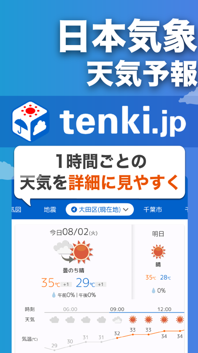 Capturas de pantalla de tenki.jp 日本気象協会の天気予報アプリ・雨雲レーダー
