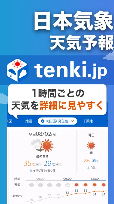 tenki.jp 日本気象協会の天気予報アプリ・雨雲レーダー スクリーンショット