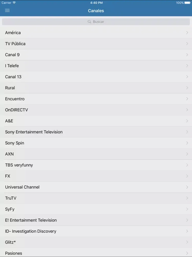 Скриншоты Televisión de Argentina - TV iPad 