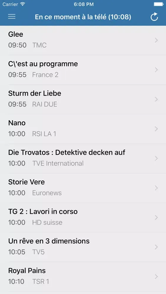 Captures d'écran de TV - Suisse Télévision