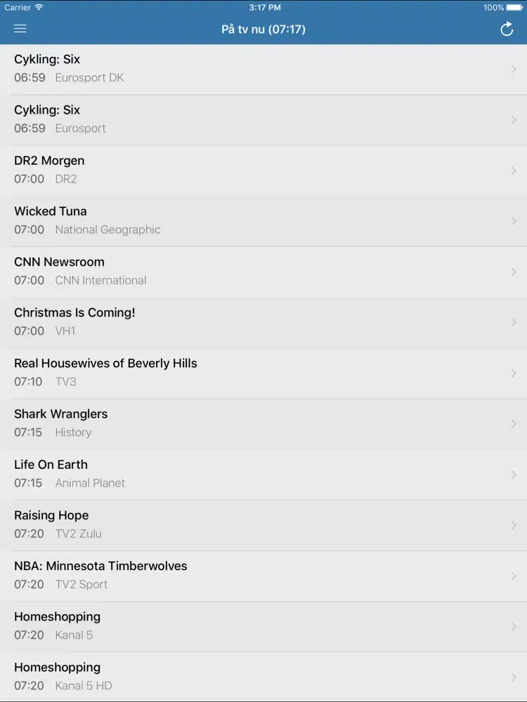 Fjernsyn i Danmark Guide - TV iPad  Ekran Görüntüleri