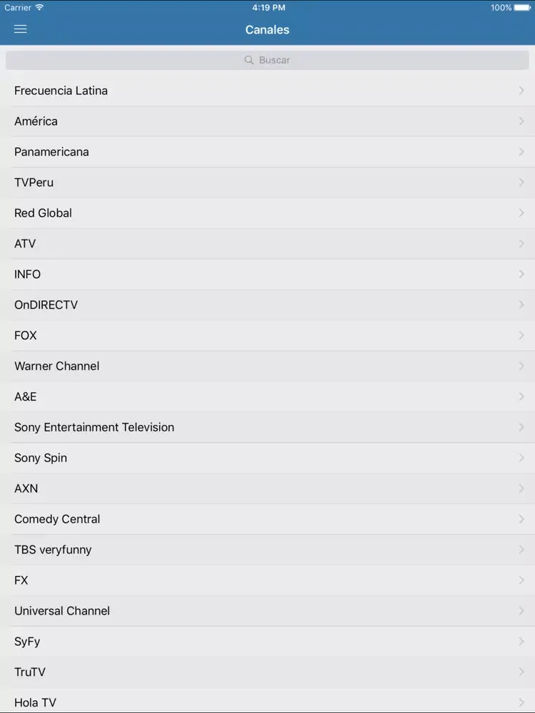Televisión de Perú - TV, Series, Noticias iPad 应用截图