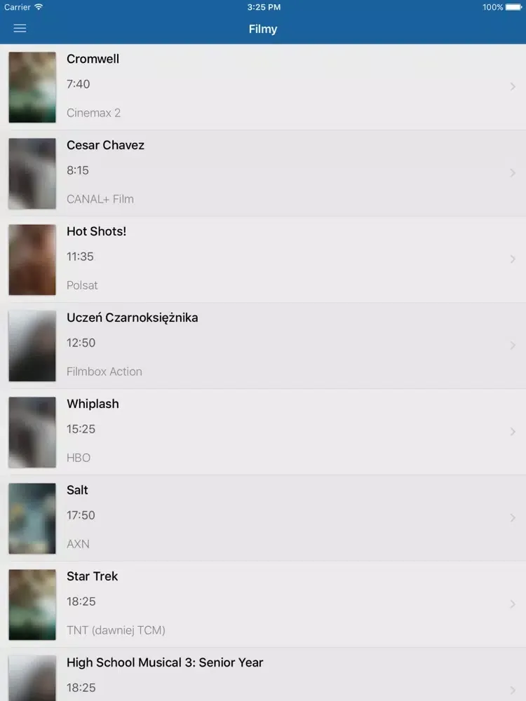 Przewodnik Telewizja Polska iPad  Screenshots