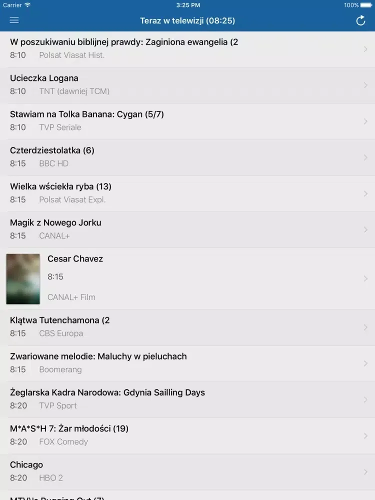 Przewodnik Telewizja Polska iPad  Screenshots