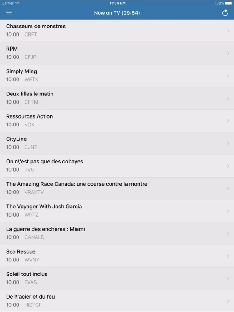Ảnh chụp màn hình của 1TV - Canadian Television Guide iPad 