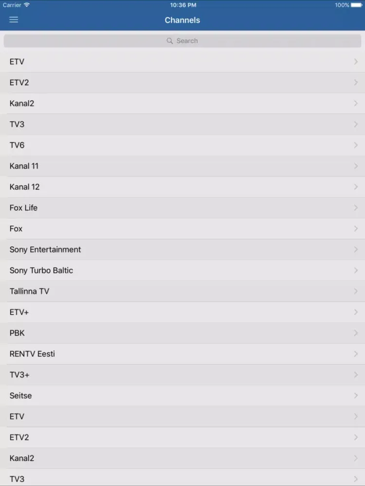 1TV - Eesti Telekanalite iPad  Screenshots