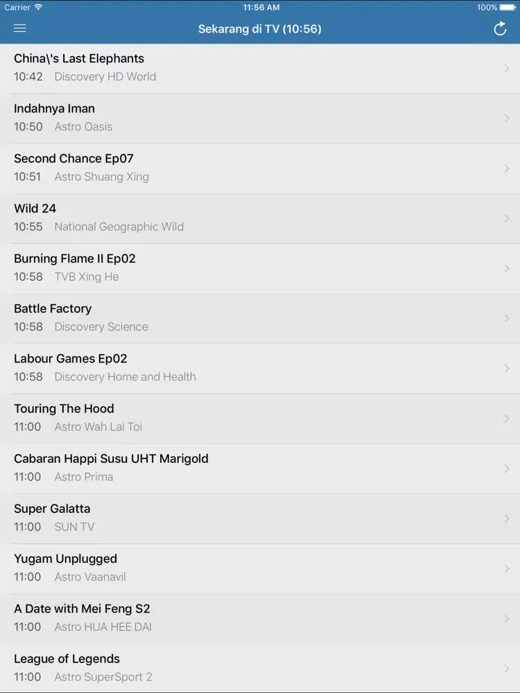 1TV - TV Malaysia Guide iPad  Screenshots