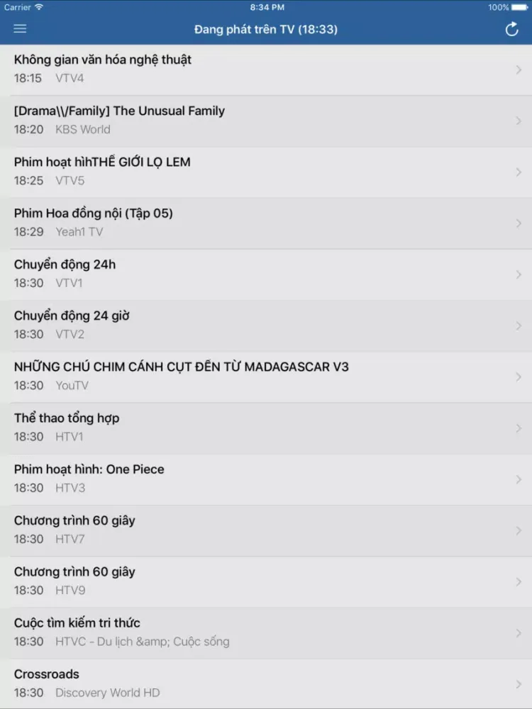 Скриншоты 1TV - Truyền Hình Việt Nam iPad 