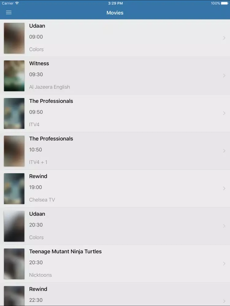 United Kingdom's Television iPad Screenshots