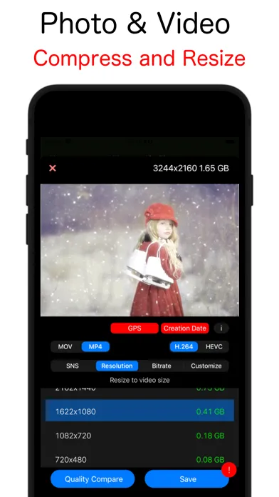 ภาพหน้าจอของ JPEG-MP4 Compressor for Videos