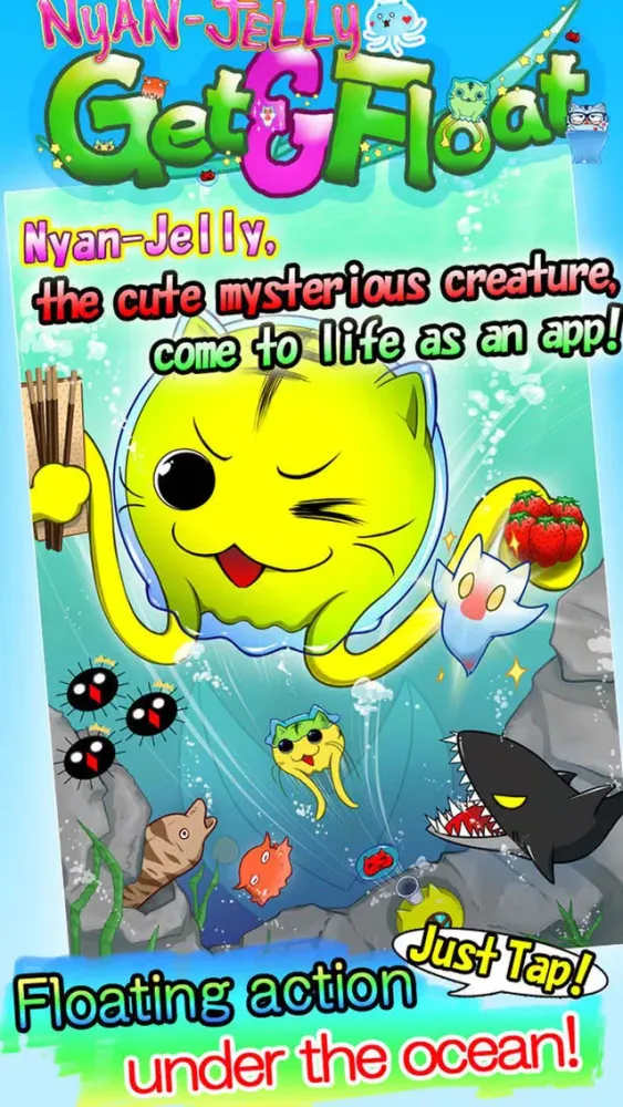 Capturas de tela do Nyan-Jelly Get & Float: Decorate with sweets!