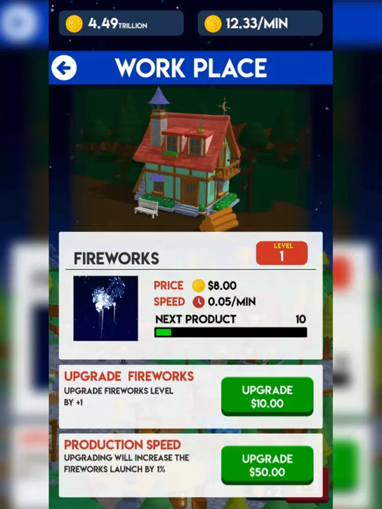 Скриншоты Fireworks Idle iPad 