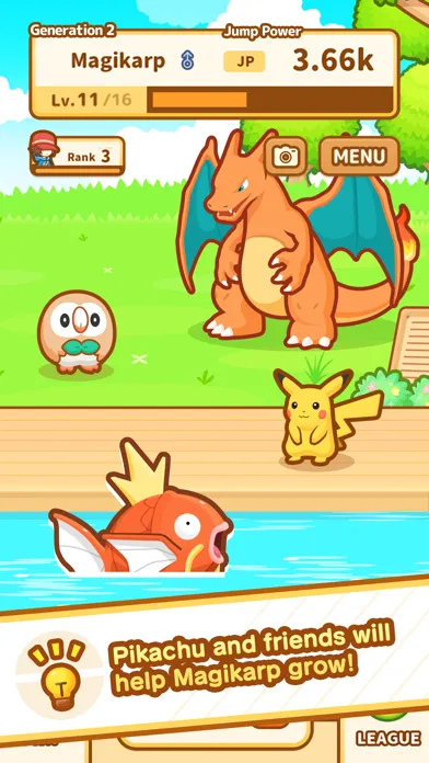 Capturas de tela do Pokémon: Magikarp Jump