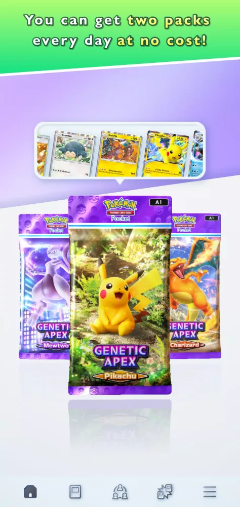 Capturas de tela do Pokémon TCG Pocket