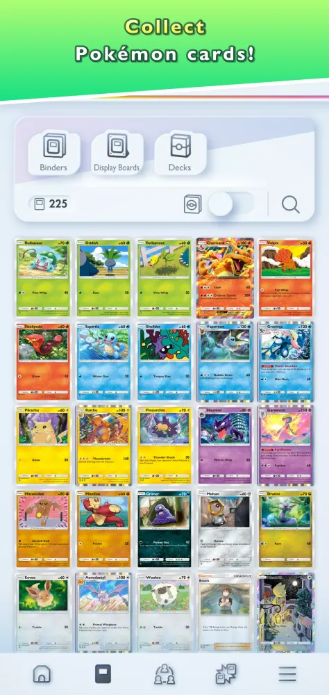 Capturas de tela do Pokémon TCG Pocket