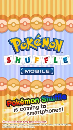 Capturas de tela do Pokémon Shuffle Mobile