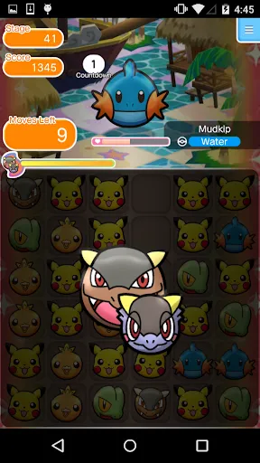 Capturas de tela do Pokémon Shuffle Mobile