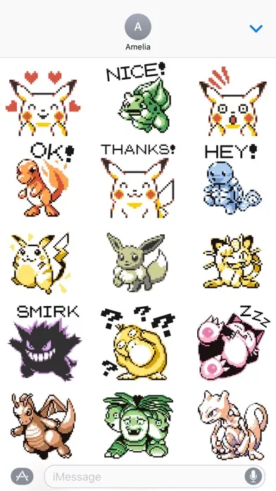 تصاویر Pokémon Pixel Art, Part 1: English Sticker Pack